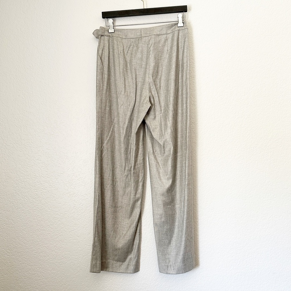 ST. JOHN Gray Wide Leg Dress Pants With Belt 6 - Picture 5 of 9